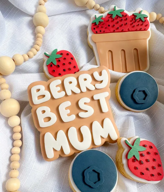 Berry Best Mum Cookie Stamp & Cutter