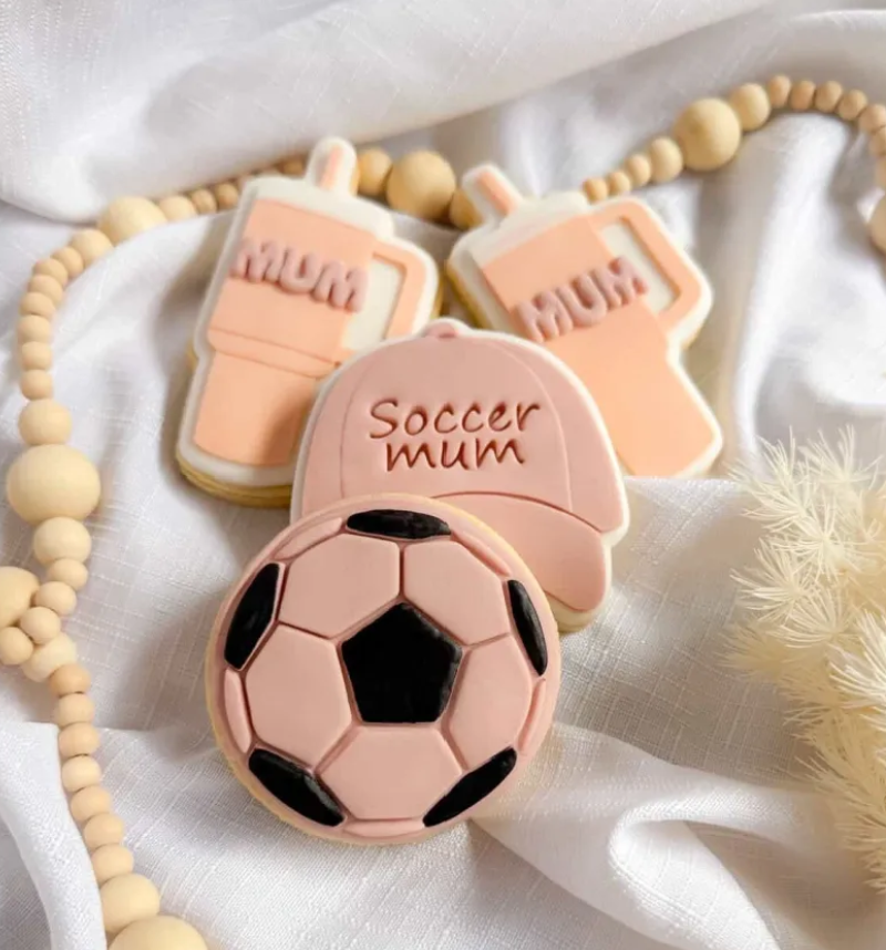 Soccer Ball Cookie Stamp & Cutter