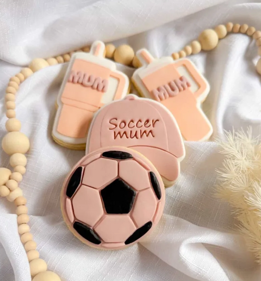 Soccer Ball Cookie Stamp & Cutter