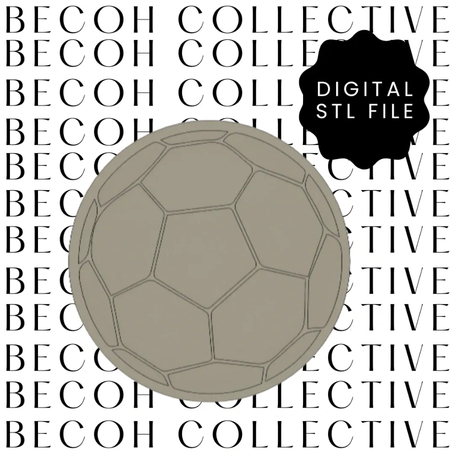 Soccer Ball Cookie Stamp & Cutter