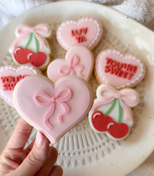 Heart with Bow Cookie Stamp & Cutter