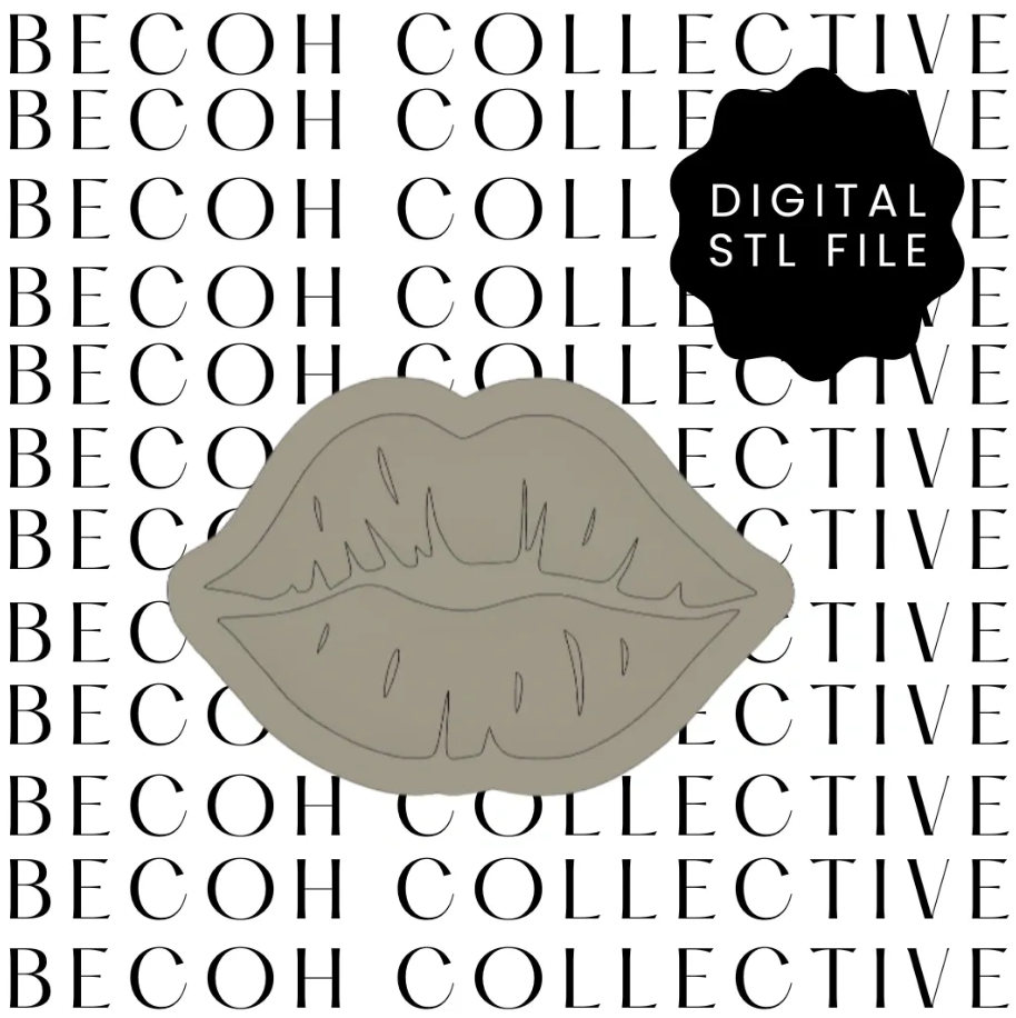 Lips Cookie Stamp & Cutter
