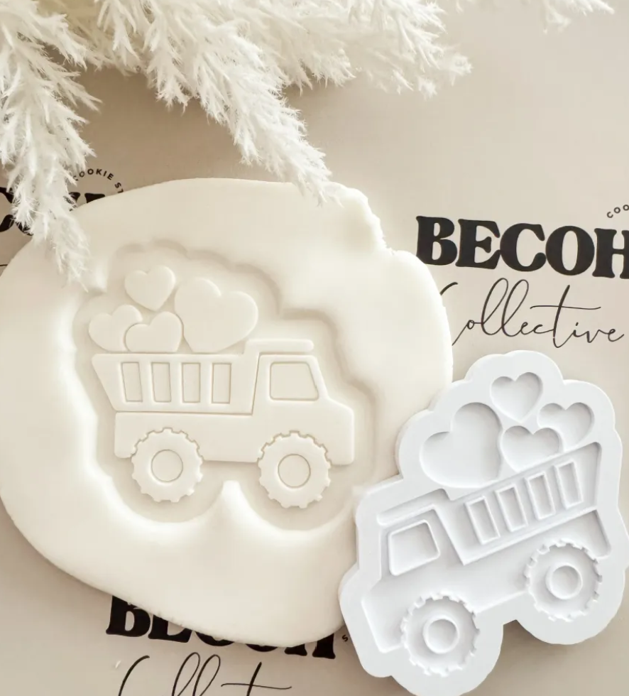 Loads of Love Dump Truck Cookie Stamp and Cutter