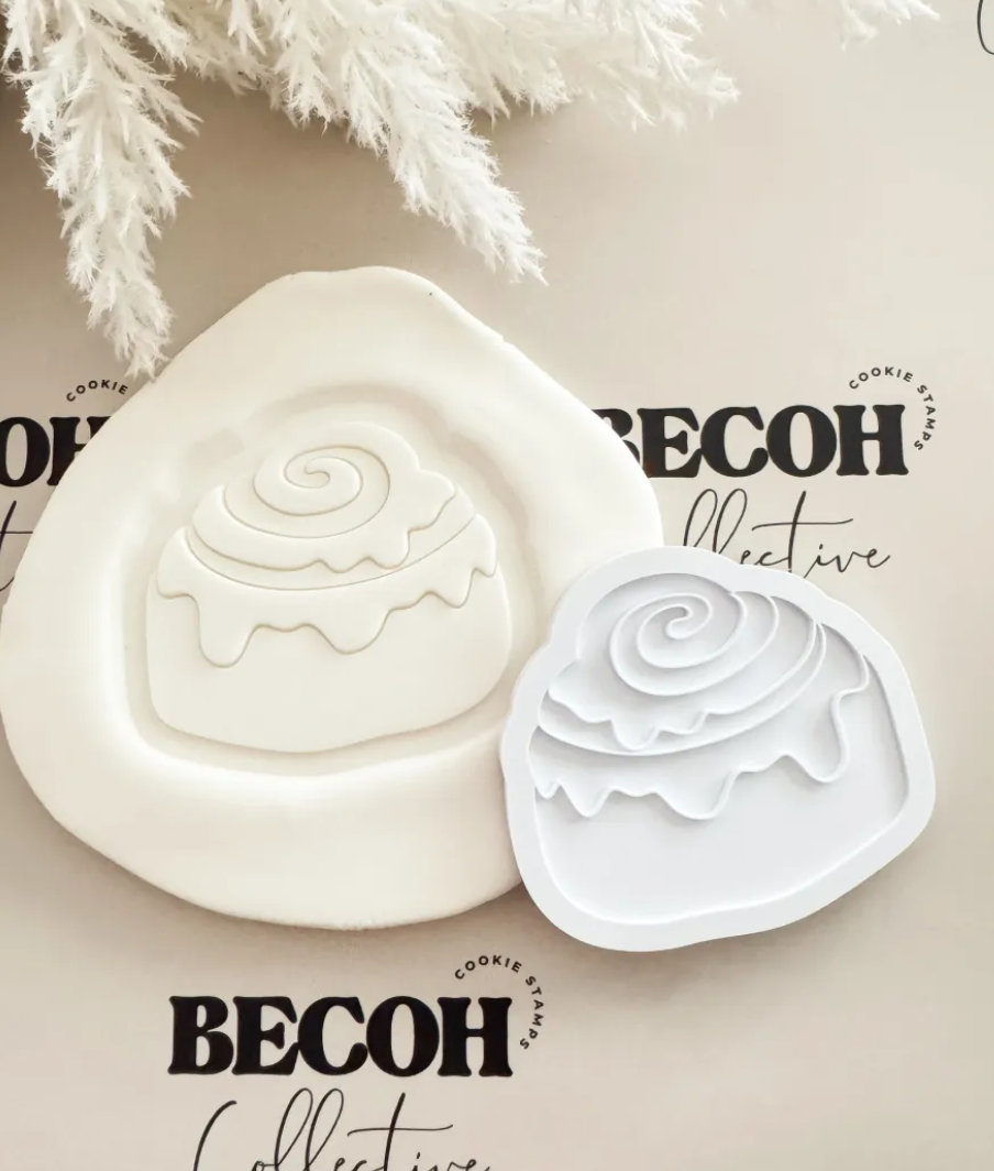Cinnamon Bun Cookie Stamp and Cutter