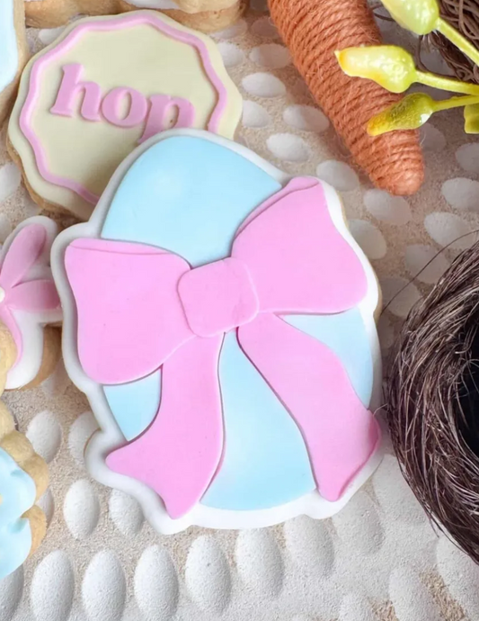 Easter Egg with Bow Cookie Stamp & Cutter