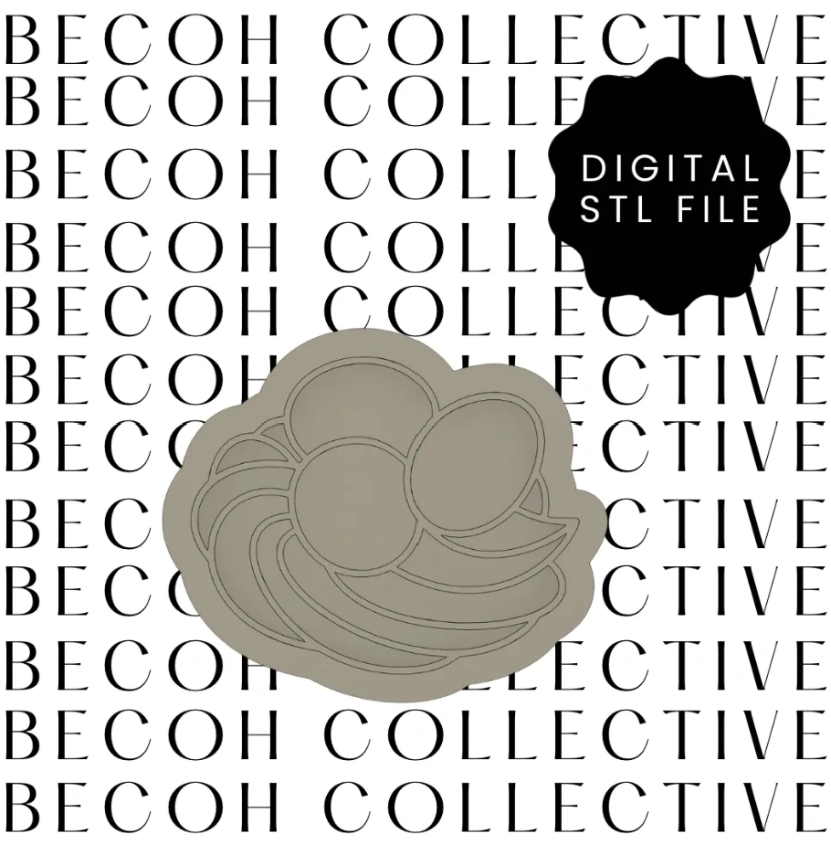 Nest of Eggs Cookie Stamp & Cutter
