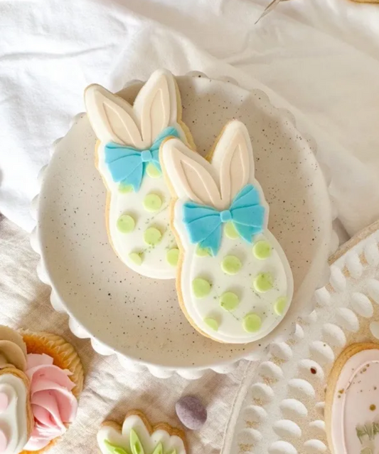 Bunny Ear Easter Egg with Bow Cookie Stamp & Cutter