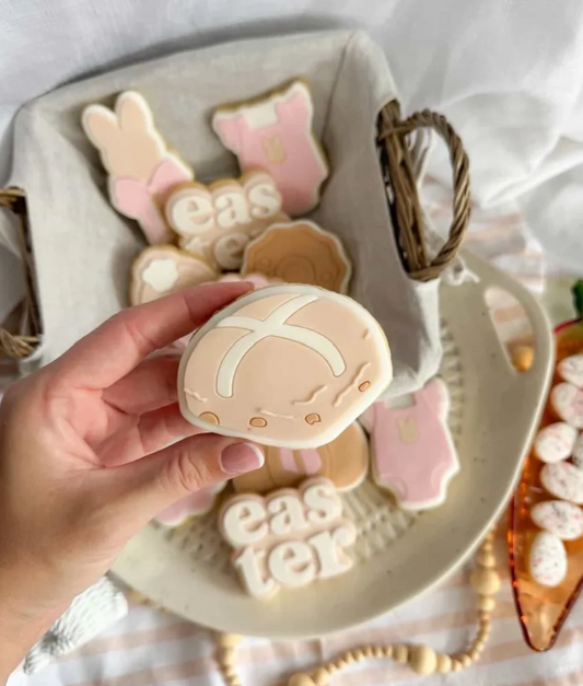 Hot Cross Bun Cookie Stamp & Cutter