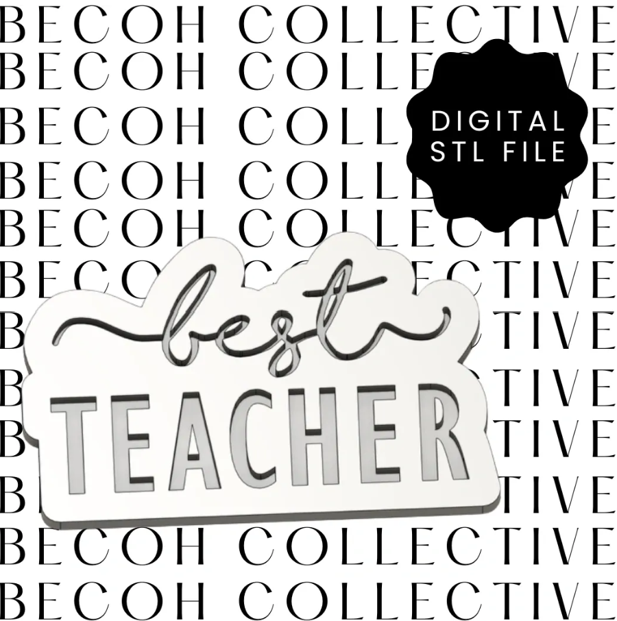 Best Teacher Cookie Stamp & Cutter