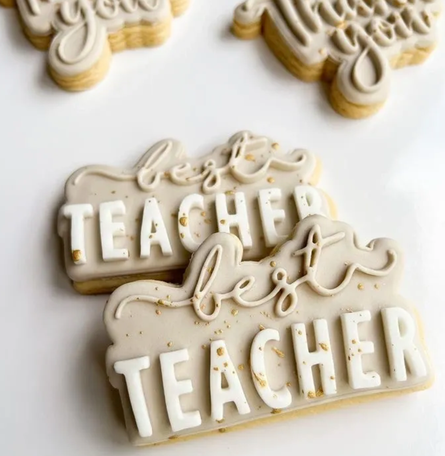 Best Teacher Cookie Stamp & Cutter