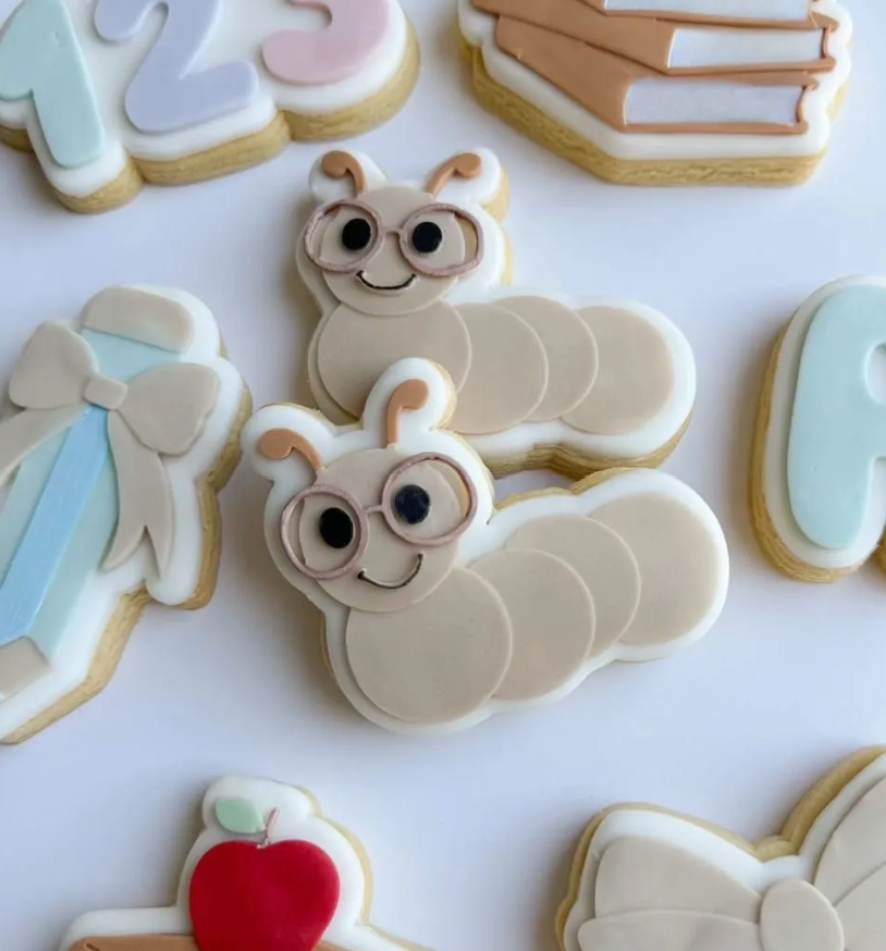 Bookworm Cookie Stamp & Cutter