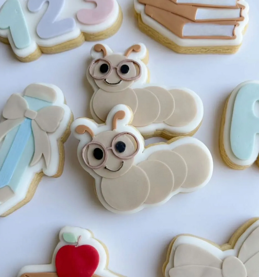 Bookworm Cookie Stamp & Cutter