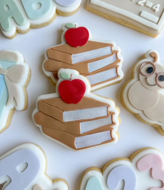 Books with Apple Cookie Stamp & Cutter