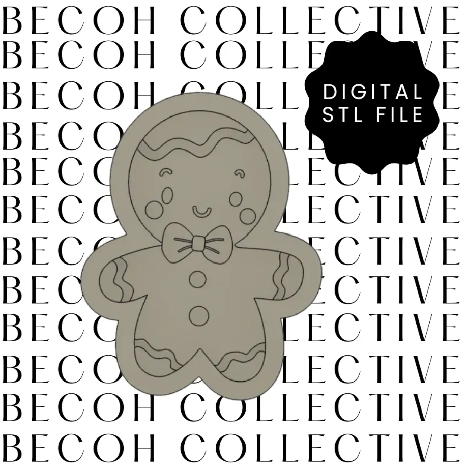 Gingerbread Man Cookie Stamp & Cutter