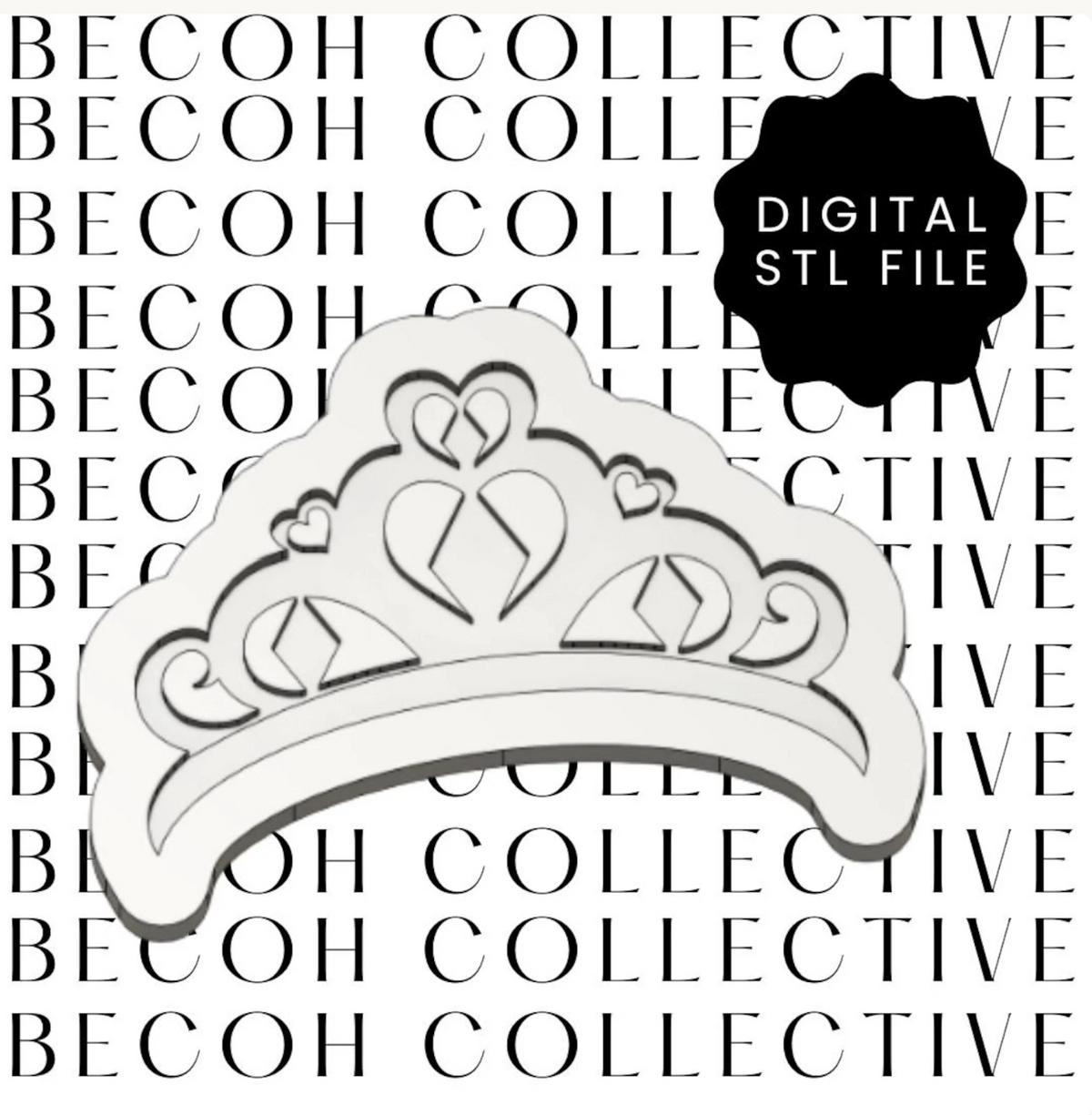 Princess Crown Cookie Stamp & Cutter
