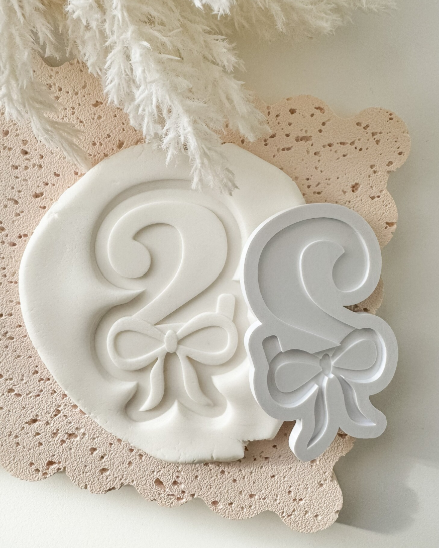 2 with Bow Cookie Stamp & Cutter