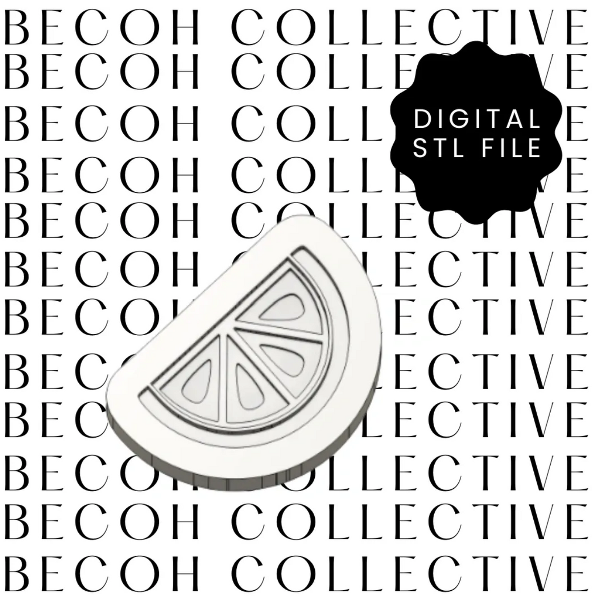 Mini Lemon Wedge Cookie Stamp & Cutter