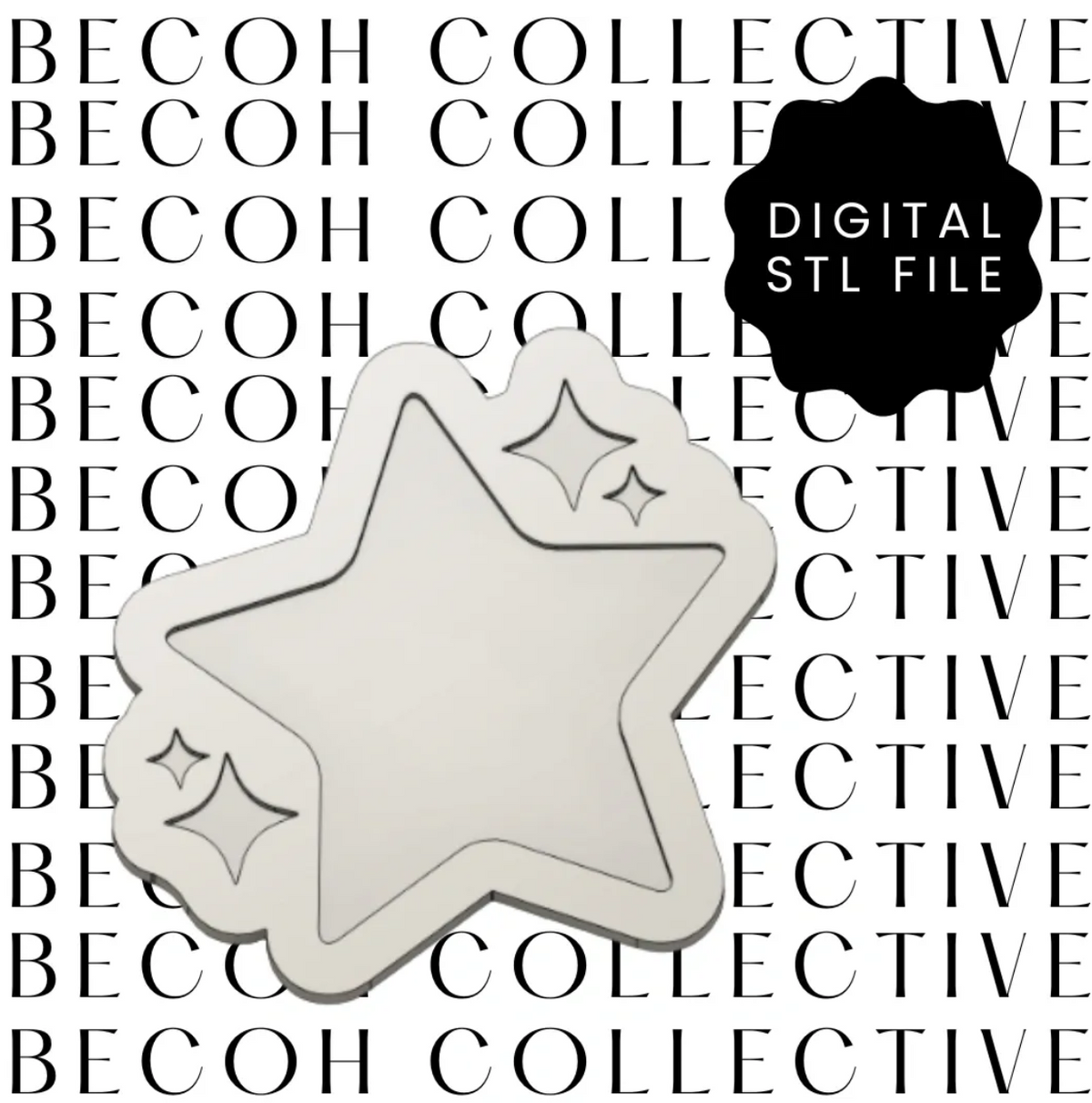 Star with Sparkle Cookie Stamp & Cutter