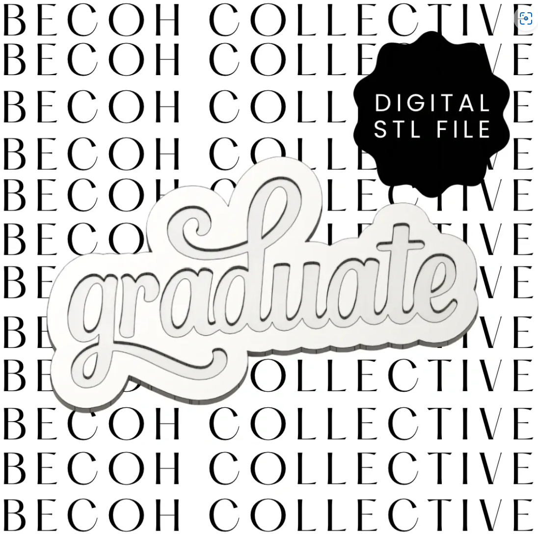 Graduate Cookie Stamp & Cutter