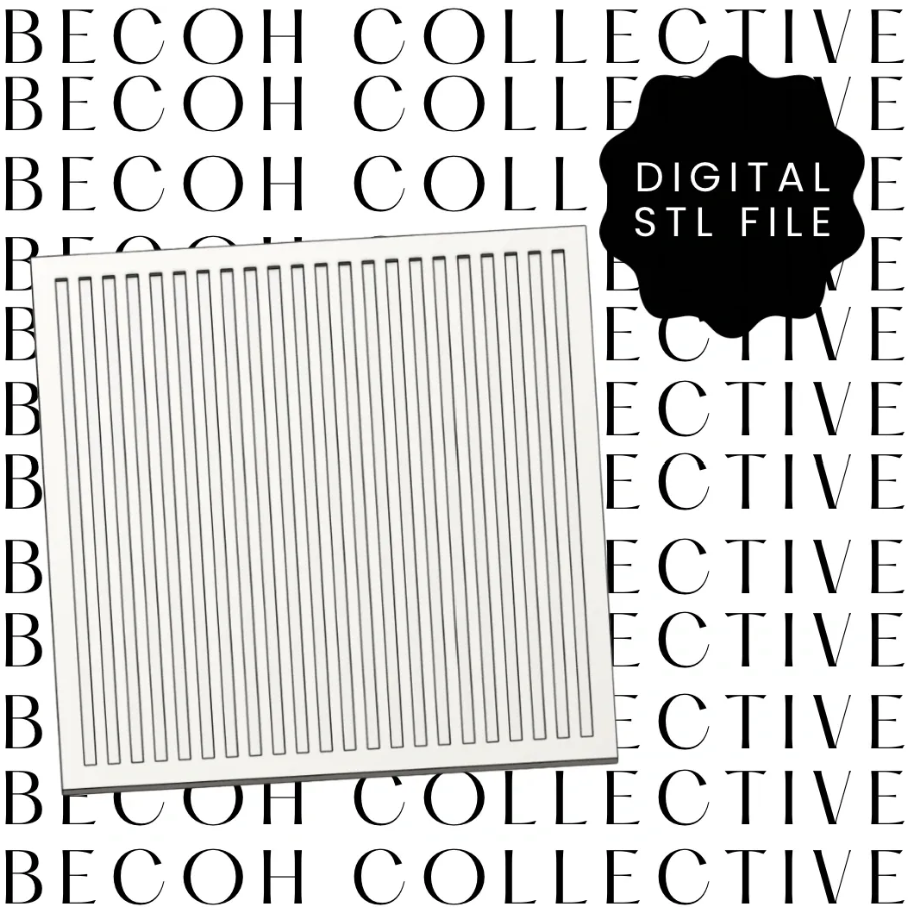 Stripe Debosser Cookie Stamp Plate Only