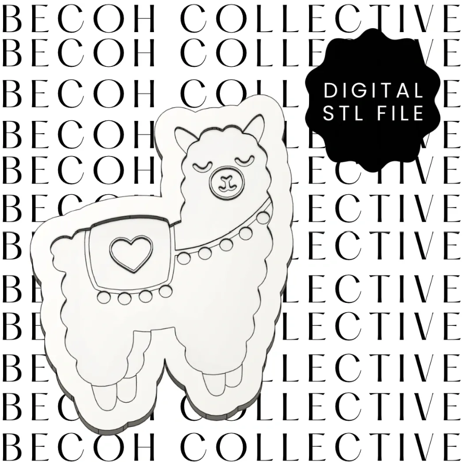 Llama Cookie Stamp & Cutter