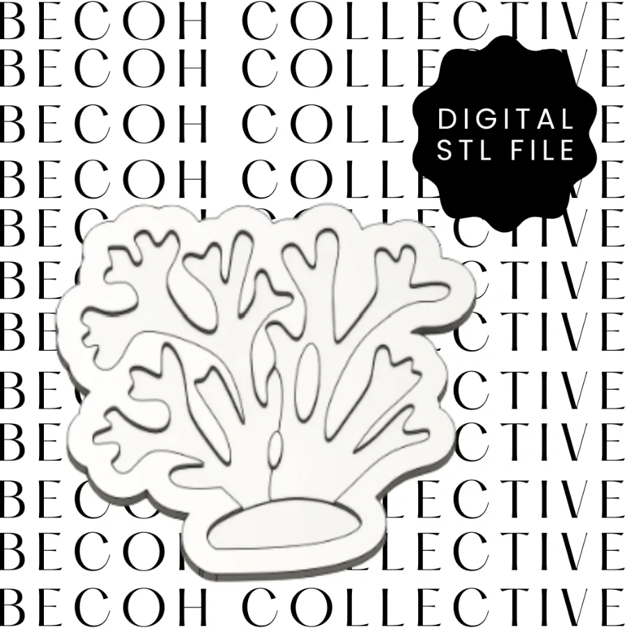 Coral Cookie Stamp & Cutter
