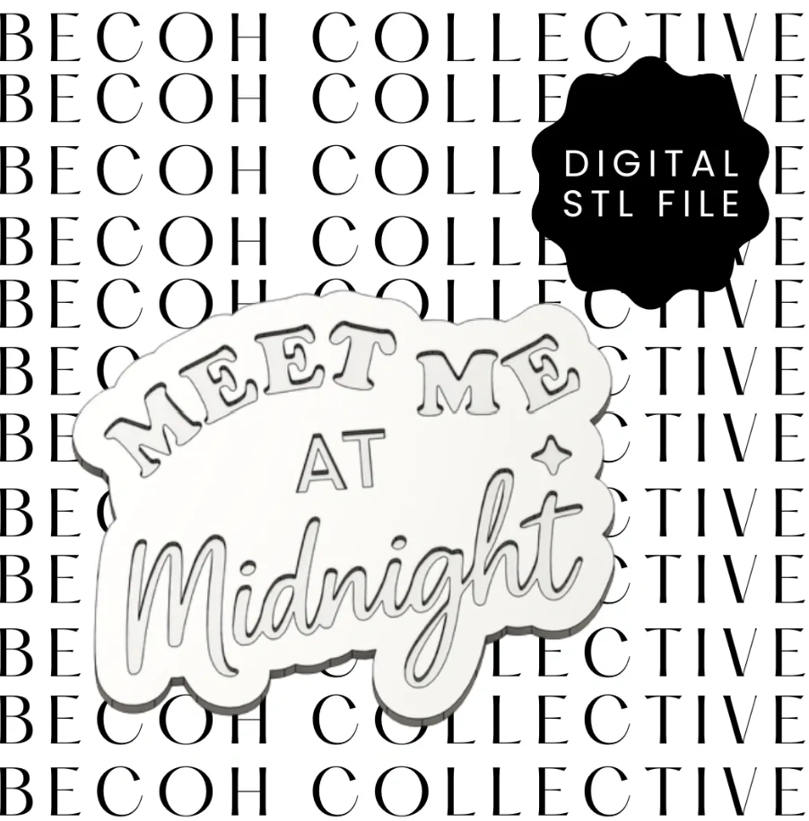 Meet Me At Midnight Cookie Stamp & Cutter