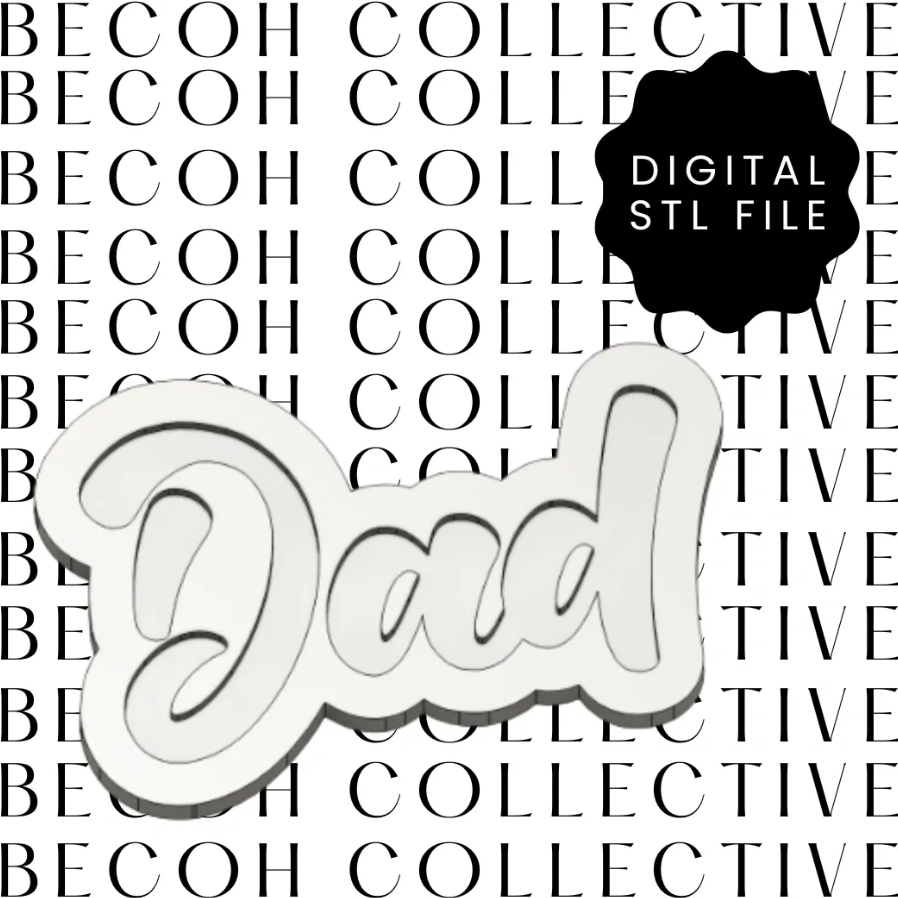 Dad Cookie Stamp & Cutter