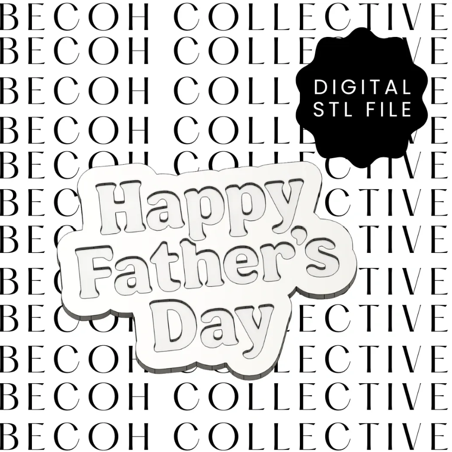 Happy Fathers Day Cookie Stamp & Cutter