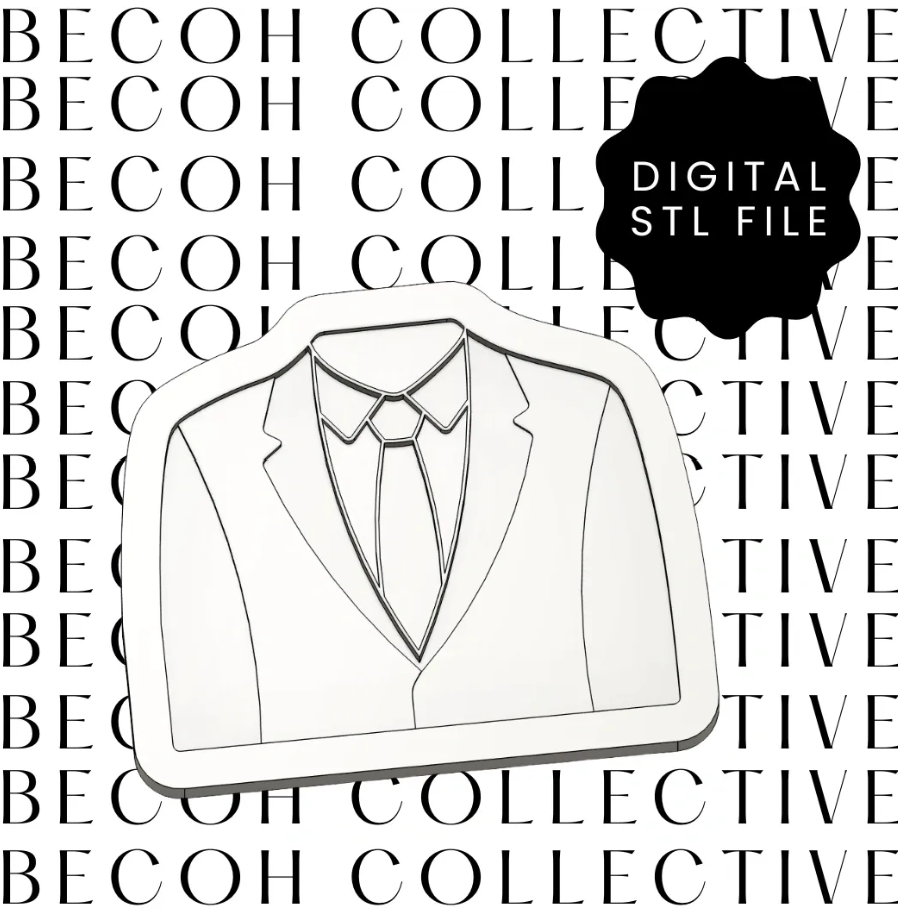 Suit & Tie Cookie Stamp & Cutter