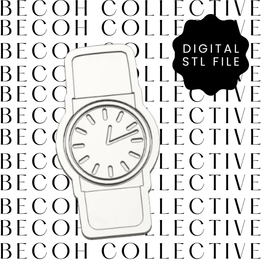 Mens Watch Cookie Stamp & Cutter