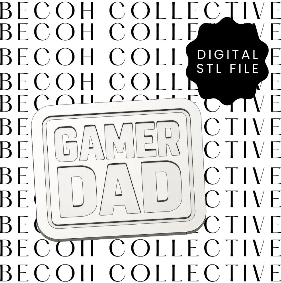 Gamer Dad Cookie Stamp & Cutter