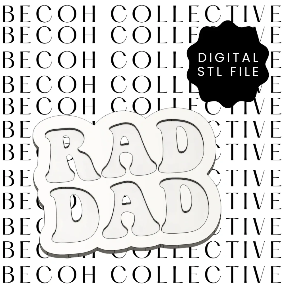 Rad Dad Cookie Stamp & Cutter