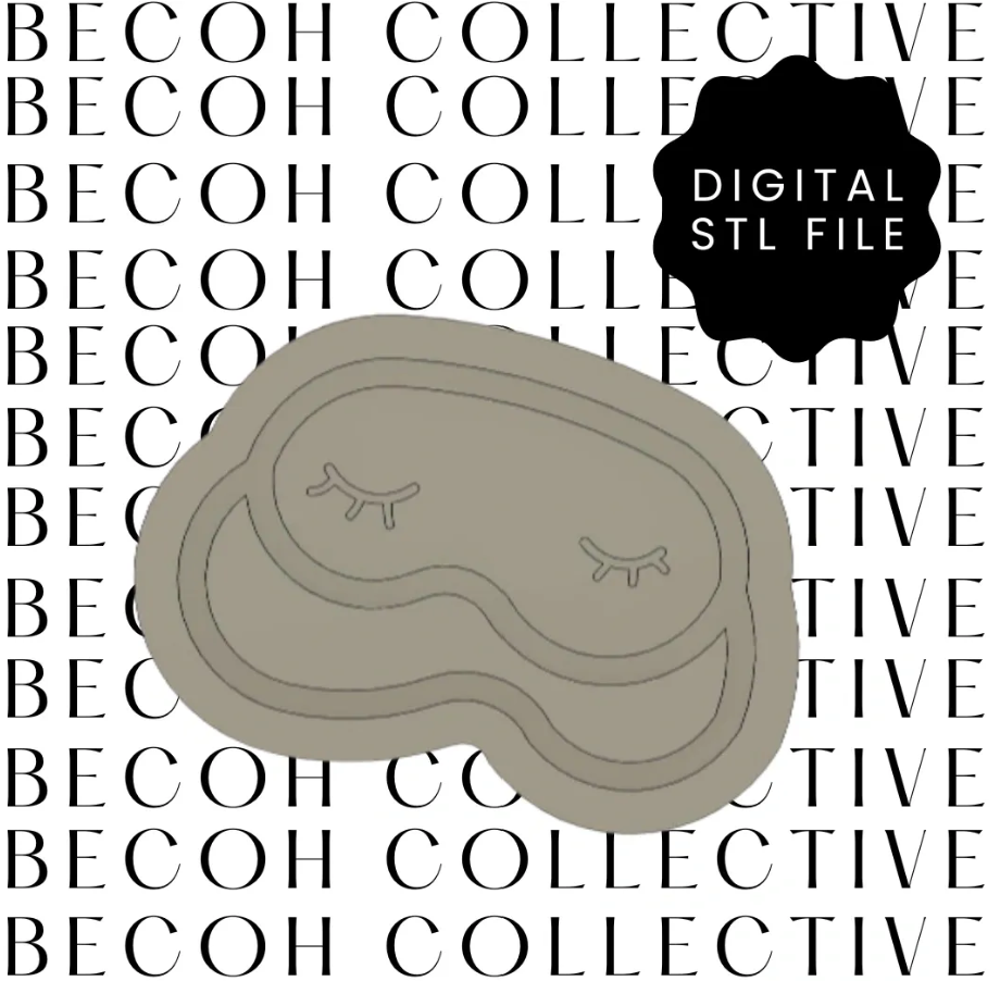 Sleep Mask Cookie Stamp & Cutter