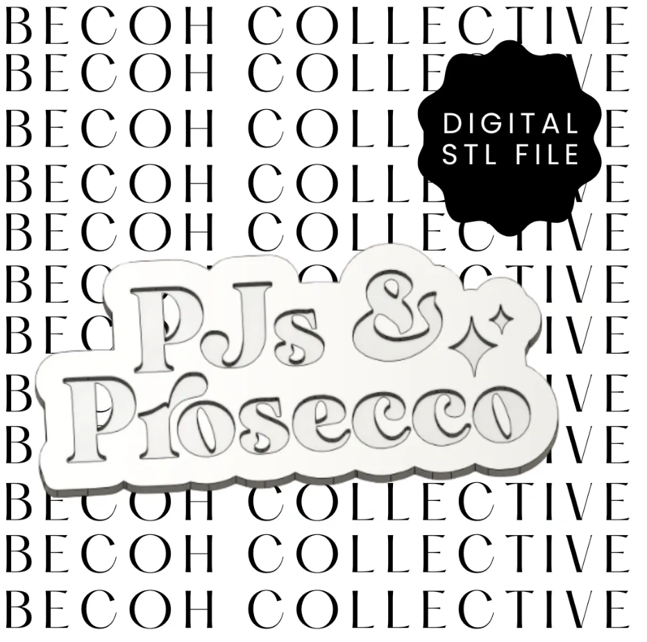 PJs & Prosecco Cookie Stamp & Cutter