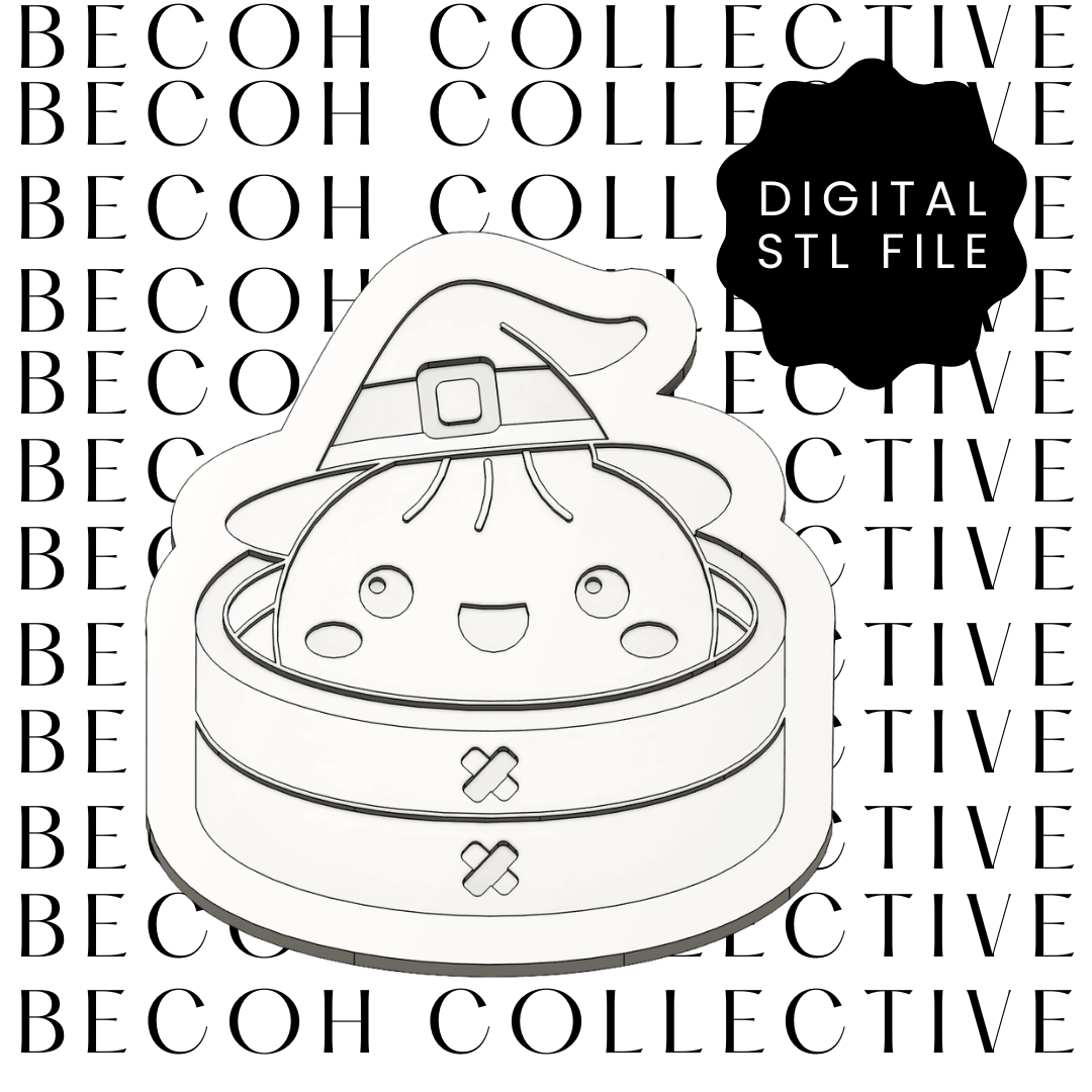 Witch Dumpling Cookie Stamp & Cutter
