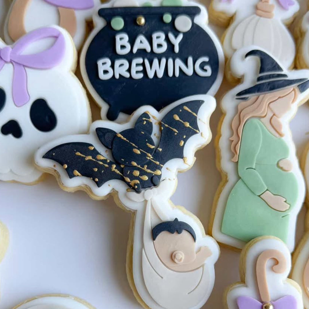 Baby Brewing Cauldron Cookie Stamp & Cutter