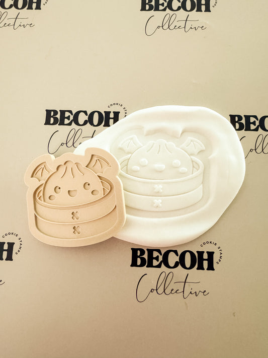 Bat Dumpling Cookie Stamp & Cutter