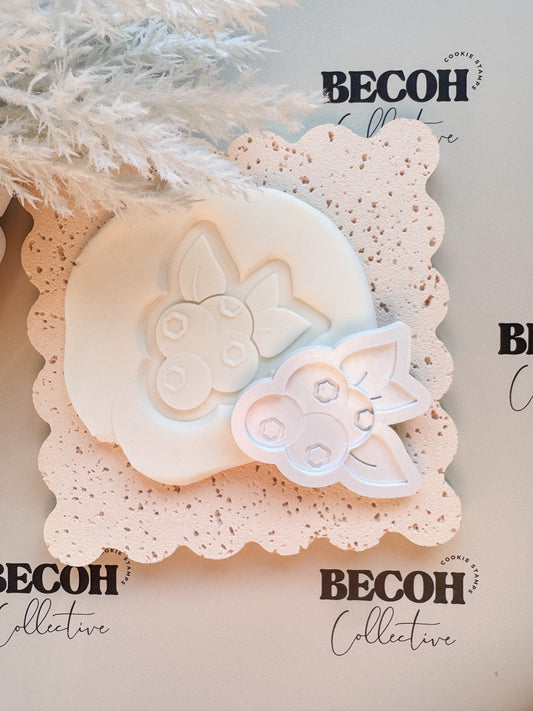 Blueberries Cookie Stamp and Cutter