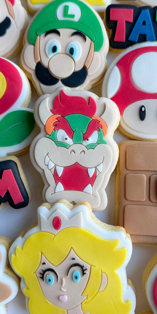Bowser Face Cookie Stamp & Cutter