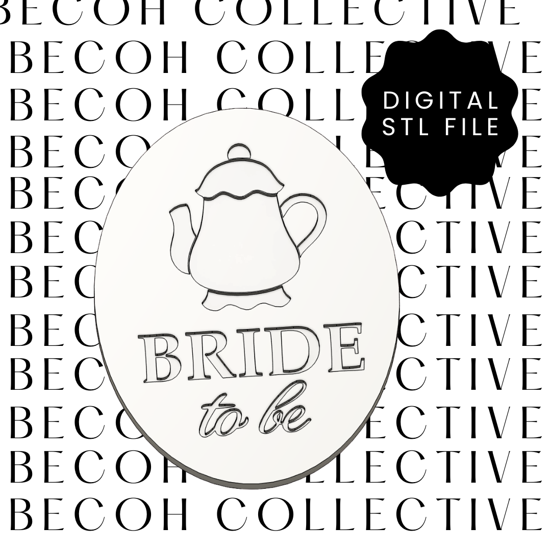 Bride to Be Oval Cookie Stamp & Cutter