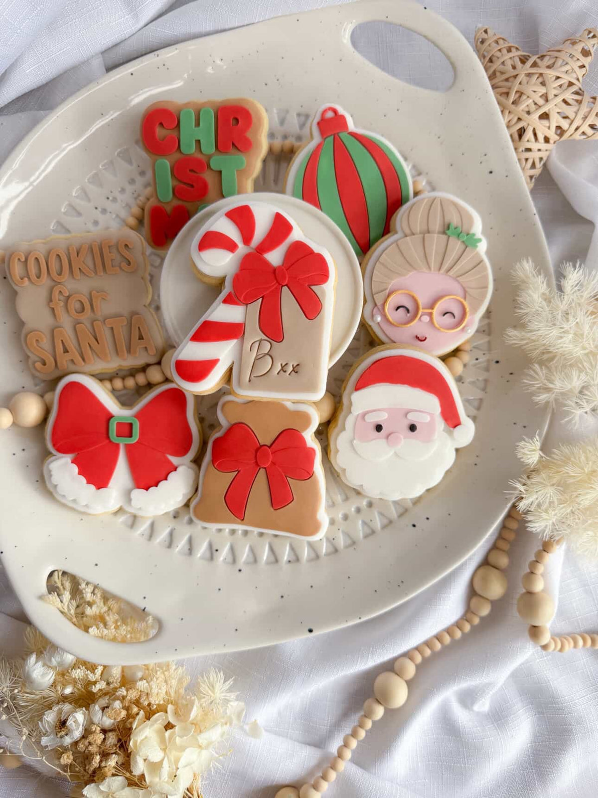 Candy Cane with Gift Tag Cookie Stamp & Cutter