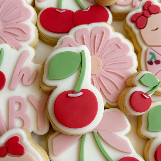 Single Cherry Cookie Stamp & Cutter
