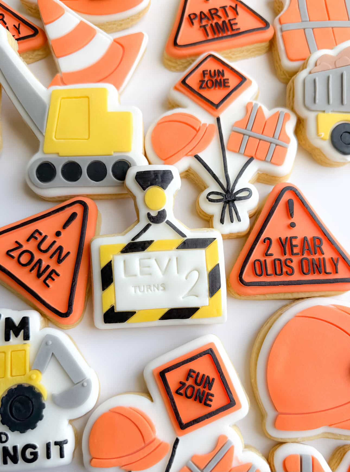 Construction Balloons Cookie Stamp & Cutter