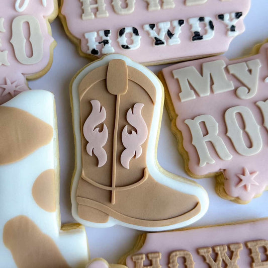 Cowboy Boot Cookie Stamp & Cutter