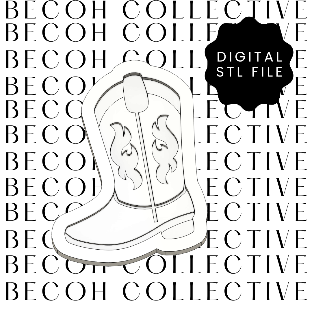Cowboy Boot Cookie Stamp & Cutter