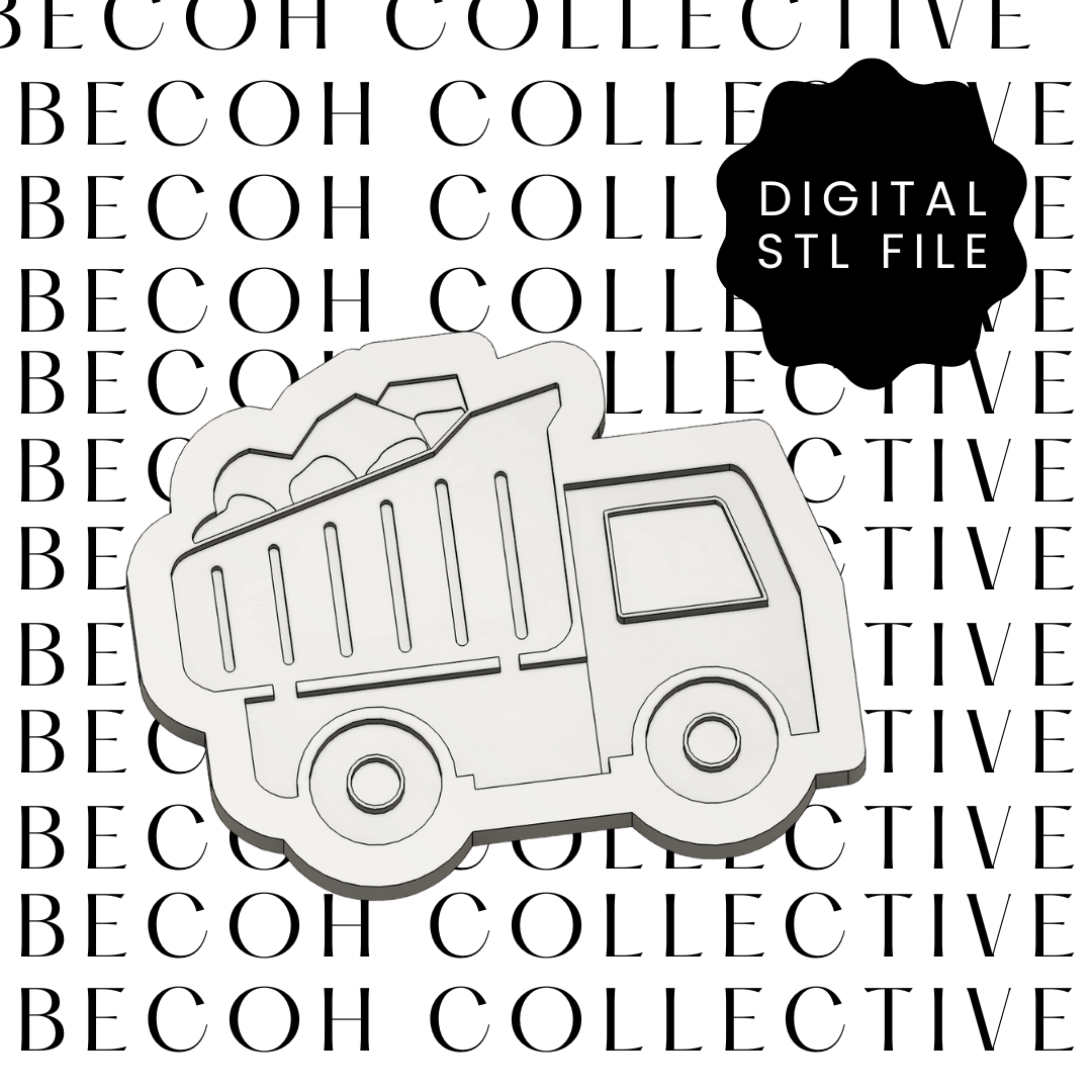 Dump Truck Cookie Stamp & Cutter