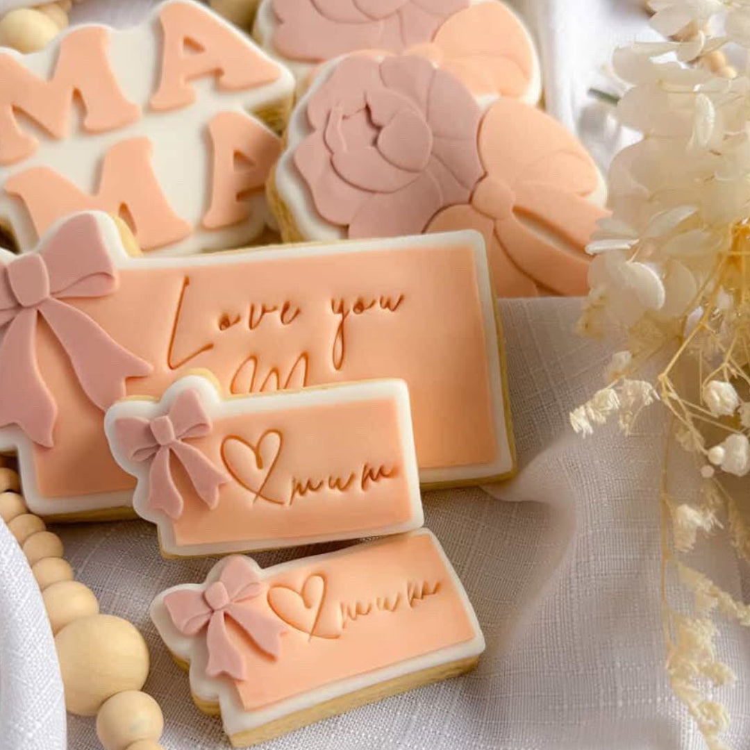 Gift Tag with Bow Cookie Stamp & Cutter