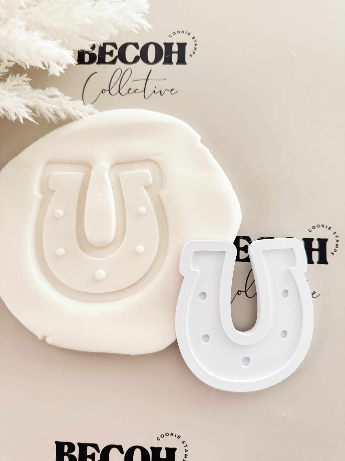 Horse Shoe Cookie Stamp and Cutter