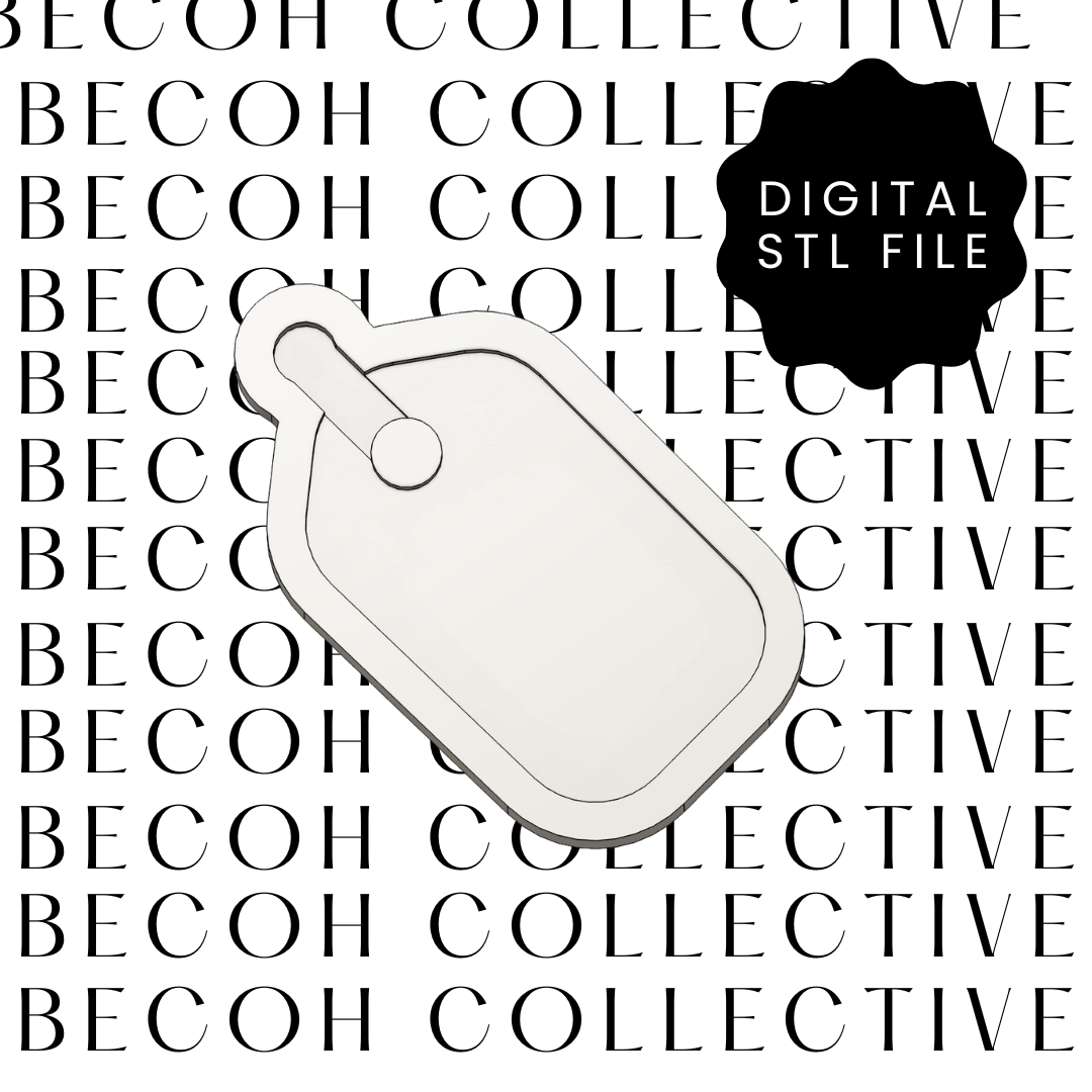 Custom Luggage Tag Cookie Stamp & Cutter